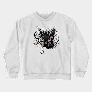 Graffiti Paint Cat Creative Inspiration Crewneck Sweatshirt